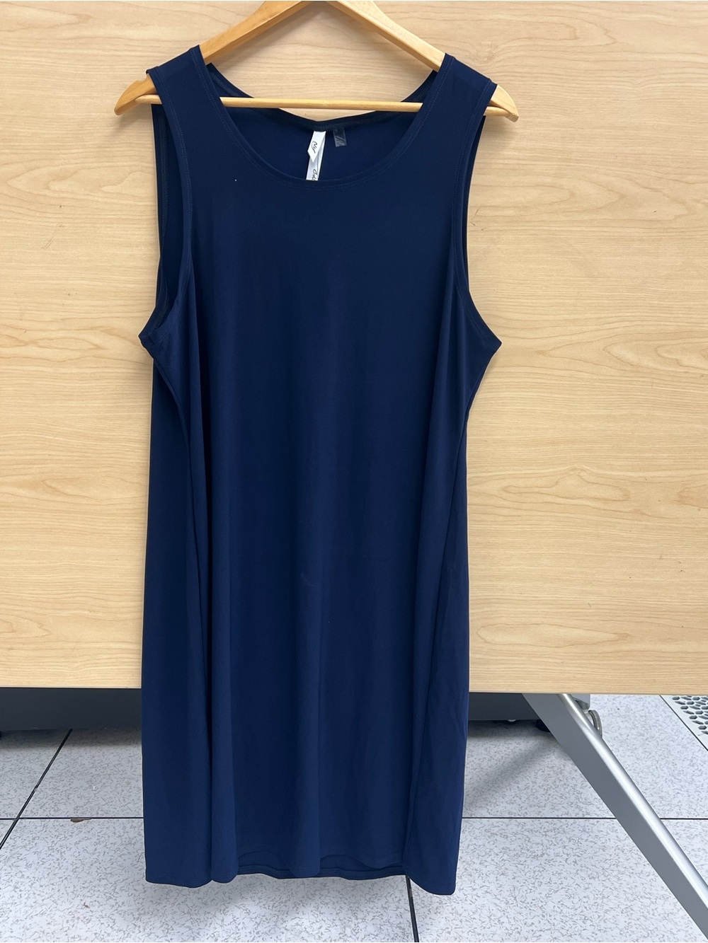 NY Collection Navy Sleeveless Shift Dress